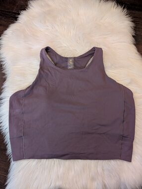 RHONE Revive Longline High-Neck Racerback Crop Tank Top Purple XL